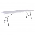 Soffio Τραπέζι Συνεδρίου Catering Πτυσσόμενο Βαλίτσα Μέταλλο Γκρι HDPE Άσπρο 43mm c533506