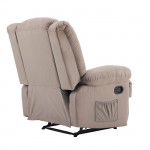 JALO Massage Πολυθρόνα Relax Σαλονιού Καθιστικού Ύφασμα Cappuccino c533759
