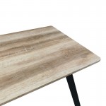 Τραπέζι Squaro pakoworld sonoma mdf με μαύρα μεταλλικά πόδια 120x70x75εκ c533869