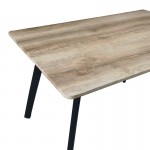 Τραπέζι Squaro pakoworld sonoma mdf με μαύρα μεταλλικά πόδια 120x70x75εκ c533869