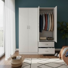 Ντουλάπα τετράφυλλη Lego pakoworld λευκή 160x42x180εκ c533872