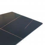 Τραπέζι Mapele pakoworld μαύρη όψη μαρμάρου με μαύρα μεταλλικά πόδια 180x90x75εκ c533875