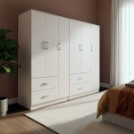 Ντουλάπα εξάφυλλη Lego pakoworld λευκή 180x42x180εκ c533880