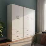 Ντουλάπα πεντάφυλλη Lego pakoworld λευκή 170x42x180εκ c533883