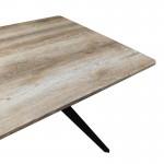 Τραπέζι Ezali pakoworld sonoma mdf με μαύρα μεταλλικά πόδια 160x90x75εκ c533893