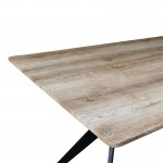 Τραπέζι Ezali pakoworld sonoma mdf με μαύρα μεταλλικά πόδια 160x90x75εκ c533893