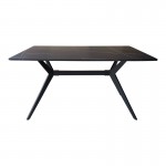 Τραπέζι Ezali pakoworld mdf μαύρη όψη μαρμάρου με μαύρα μεταλλικά πόδια 140x80x75εκ c533895