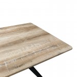 Τραπέζι Ezali pakoworld sonoma mdf με μαύρα μεταλλικά πόδια 140x80x75εκ c533899