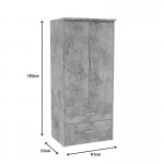 Φοιτητικό πακέτο επίπλων υπνοδωματίου OLYMPUS B pakoworld σετ 5τεμ σε antique ανθρακί απόχρωση c533927