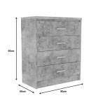 Φοιτητικό πακέτο επίπλων υπνοδωματίου OLYMPUS B pakoworld σετ 5τεμ σε antique ανθρακί απόχρωση c533927