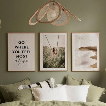 Πίνακας Oralis pakoworld τρίπτυχος με ψηφιακή εκτύπωση και πλαίσιο 33x1 5x48εκ c533935