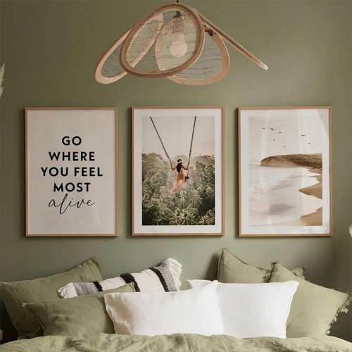 Πίνακας Oralis pakoworld τρίπτυχος με ψηφιακή εκτύπωση και πλαίσιο 33x1 5x48εκ c533935