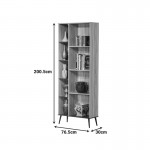 Βιβλιοθήκη Zezan pakoworld σε sonoma-ανθρακί απόχρωση 76 5x30x200 5εκ c533938