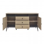 Μπουφές Zezan pakoworld σε sonoma-ανθρακί απόχρωση 140 5x41 5x80εκ c533943