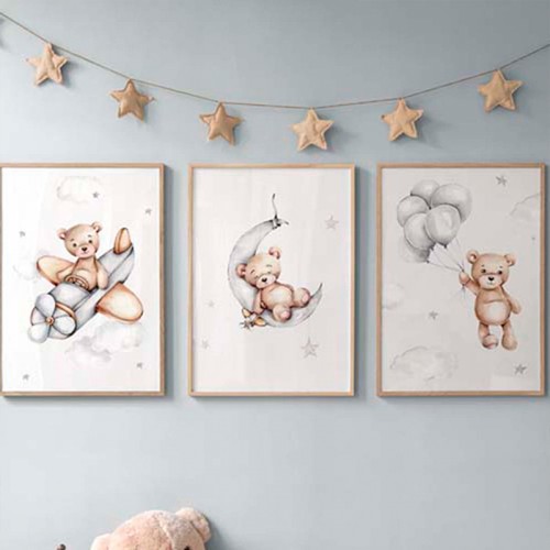 Πίνακας Luthra pakoworld τρίπτυχος με ψηφιακή εκτύπωση και πλαίσιο 33x1 5x48εκ c533970