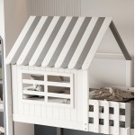 ΚΟΥΚΕΤΑ ΠΑΙΔΙΚΗ ΜΕ ΡΑΦΙΑ HOMI HM21321 ΞΥΛΟ ΠΕΥΚΟΥ ΛΕΥΚΟ ΓΚΡΙ--ΜΕ ΣΤΡΩΜΑ 90x190εκ c534010