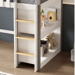 ΚΟΥΚΕΤΑ ΠΑΙΔΙΚΗ ΜΕ ΡΑΦΙΑ HOMI HM21321 ΞΥΛΟ ΠΕΥΚΟΥ ΛΕΥΚΟ ΓΚΡΙ--ΜΕ ΣΤΡΩΜΑ 90x190εκ c534010