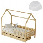 ΚΡΕΒΑΤΙ ΠΑΙΔΙΚΟ ΜΕ ΣΥΡΤΑΡΙΑ PHYLLIS HM21324 ΞΥΛΟ ΠΕΥΚΟΥ ΦΥΣΙΚΟ--ΜΕ ΣΤΡΩΜΑ 90x190εκ c534011