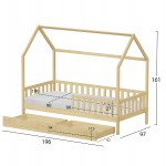 ΚΡΕΒΑΤΙ ΠΑΙΔΙΚΟ ΜΕ ΣΥΡΤΑΡΙΑ PHYLLIS HM21324 ΞΥΛΟ ΠΕΥΚΟΥ ΦΥΣΙΚΟ--ΜΕ ΣΤΡΩΜΑ 90x190εκ c534011