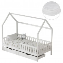 ΚΡΕΒΑΤΙ ΠΑΙΔΙΚΟ ΜΕ ΣΥΡΤΑΡΙΑ PHYLLIS HM21324 01 ΞΥΛΟ ΠΕΥΚΟΥ ΛΕΥΚΟ--ΜΕ ΣΤΡΩΜΑ 90x190εκ c534012