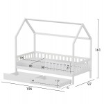 ΚΡΕΒΑΤΙ ΠΑΙΔΙΚΟ ΜΕ ΣΥΡΤΑΡΙΑ PHYLLIS HM21324 01 ΞΥΛΟ ΠΕΥΚΟΥ ΛΕΥΚΟ--ΜΕ ΣΤΡΩΜΑ 90x190εκ c534012