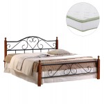 ΚΡΕΒΑΤΙ ΔΙΠΛΟ ΣΤΡΩΜΑ CANDY HM21327 ΜΕΤΑΛΛΟ ΞΥΛΟ ΣΕ DIRTY OAK--ΣΤΡΩΜΑ 150x200εκ c534014