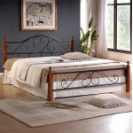 ΚΡΕΒΑΤΙ ΔΙΠΛΟ ΣΤΡΩΜΑ CANDY HM21327 ΜΕΤΑΛΛΟ ΞΥΛΟ ΣΕ DIRTY OAK--ΣΤΡΩΜΑ 150x200εκ c534014