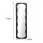 Καθρέπτης Lezour pakoworld βελούδο σε μαύρη απόχρωση 50x5x170εκ c534022