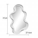 Καθρέπτης Liquid pakoworld pp σε λευκή απόχρωση 26x2 7x39εκ c534023