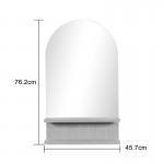 Καθρέπτης με ράφι Mensola pakoworld mdf σε φυσική απόχρωση 45 7x12 7x76 2εκ c534024