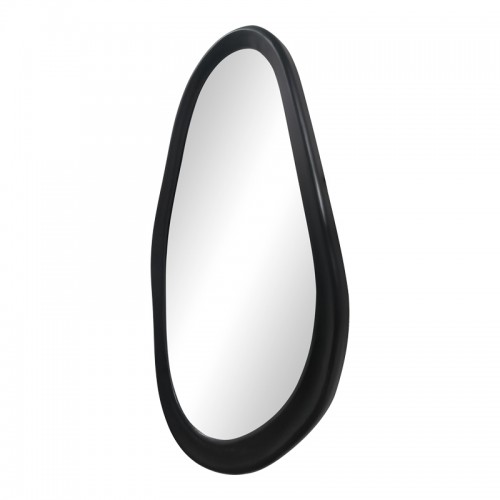 Καθρέπτης οβάλ Baloa pakoworld mdf σε μαύρη απόχρωση 44x4x80εκ c534025