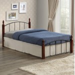 ΚΡΕΒΑΤΙ ΜΟΝΟ ΣΤΡΩΜΑ MAKAI HM21330 ΜΕΤΑΛΛΟ ΞΥΛΟ ΣΕ ΚΑΡΥΔΙ--ΣΤΡΩΜΑ 90x190εκ c534031