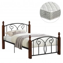 ΚΡΕΒΑΤΙ ΜΟΝΟ ΣΤΡΩΜΑ SUZIE HM21331 ΜΕΤΑΛΛΟ ΞΥΛΟ ΣΕ ΚΑΡΥΔΙ--ΣΤΡΩΜΑ 90x190εκ c534032