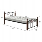 ΚΡΕΒΑΤΙ ΗΜΙΔΙΠΛΟ ΣΤΡΩΜΑ SUZIE HM21333 ΜΕΤΑΛΛΟ ΞΥΛΟ ΣΕ ΚΑΡΥΔΙ--ΣΤΡΩΜΑ 110x190εκ c534034