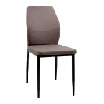 ΚΑΡΕΚΛΑ ΤΡΑΠΕΖΑΡΙΑΣ DIAZ HM18346 03 ΚΑΦΕ ΥΦΑΣΜΑ-ΜΕΤΑΛΛΙΚΑ ΠΟΔΙΑ ΜΑΥΡΑ 41 5x52x87Υεκ c534039