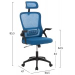 ΚΑΡΕΚΛΑ ΓΡΑΦΕΙΟΥ BLAZER HM1205 03 ΜΠΛΕ MESH-ΜΑΥΡΟΣ ΣΚΕΛΕΤΟΣ NYLON 60 5x47x85 5Υεκ c534046