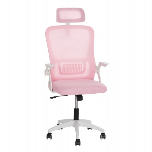 ΚΑΡΕΚΛΑ ΓΡΑΦΕΙΟΥ BLAZER HM1205 04 ΡΟΖ MESH-ΛΕΥΚΟΣ ΣΚΕΛΕΤΟΣ NYLON 60 5x47x85 5Υεκ c534047