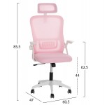 ΚΑΡΕΚΛΑ ΓΡΑΦΕΙΟΥ BLAZER HM1205 04 ΡΟΖ MESH-ΛΕΥΚΟΣ ΣΚΕΛΕΤΟΣ NYLON 60 5x47x85 5Υεκ c534047