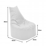 Πουφ πολυθρόνα Norm PRO pakoworld αδιάβροχο μπεζ 65x65x80εκ c534053