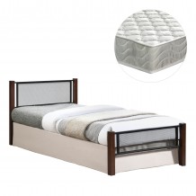 ΚΡΕΒΑΤΙ ΜΟΝΟ ΣΤΡΩΜΑ RAYVEN HM21335 ΜΕΤΑΛΛΟ ΞΥΛΟ ΣΕ DIRTY OAK--ΣΤΡΩΜΑ 90x190εκ c534055