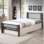 ΚΡΕΒΑΤΙ ΜΟΝΟ ΣΤΡΩΜΑ RAYVEN HM21335 ΜΕΤΑΛΛΟ ΞΥΛΟ ΣΕ DIRTY OAK--ΣΤΡΩΜΑ 90x190εκ c534055