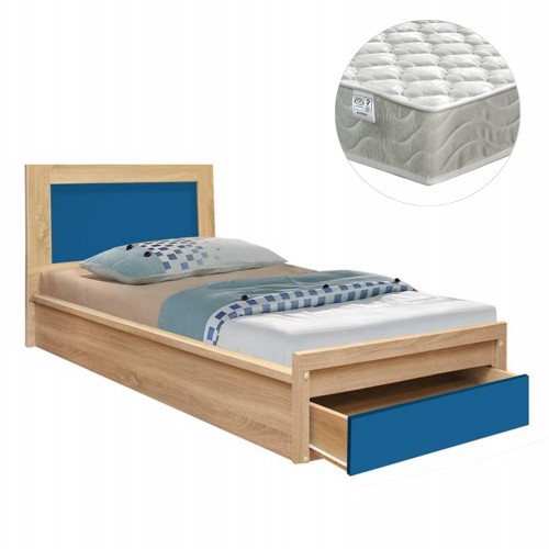 ΚΡΕΒΑΤΙ ΠΑΙΔΙΚΟ ΜΕ ΣΥΡΤΑΡΙ PLAYROOM HM21326 ΜΕΛΑΜΙΝΗ ΣΕ SONAMA ΣΙΕΛ--ΜΕ ΣΤΡΩΜΑ 90x190εκ c534056