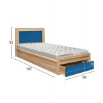 ΚΡΕΒΑΤΙ ΠΑΙΔΙΚΟ ΜΕ ΣΥΡΤΑΡΙ PLAYROOM HM21326 ΜΕΛΑΜΙΝΗ ΣΕ SONAMA ΣΙΕΛ--ΜΕ ΣΤΡΩΜΑ 90x190εκ c534056