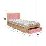 ΚΡΕΒΑΤΙ ΠΑΙΔΙΚΟ ΜΕ ΣΥΡΤΑΡΙ PLAYROOM HM21326 01 ΜΕΛΑΜΙΝΗ SONAMA ΡΟΖ--ΜΕ ΣΤΡΩΜΑ 90x190εκ c534057