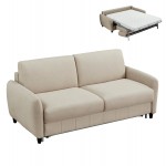 ΚΑΝΑΠΕΣ-ΚΡΕΒΑΤΙ ΜΕ ΑΝΑΔΙΠΛ ΣΤΡΩΜΑ ETUDINE HM3311 02 ΜΠΕΖ ΥΦΑΣΜΑ 185x97x87Υεκ c534059