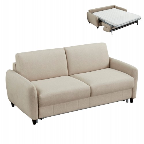 ΚΑΝΑΠΕΣ-ΚΡΕΒΑΤΙ ΜΕ ΑΝΑΔΙΠΛ ΣΤΡΩΜΑ ETUDINE HM3311 02 ΜΠΕΖ ΥΦΑΣΜΑ 185x97x87Υεκ c534059