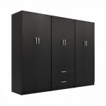 Ντουλάπα τετράφυλλη Lego Ι pakoworld wenge 240x42x180εκ c534102