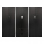 Ντουλάπα τετράφυλλη Lego Ι pakoworld wenge 240x42x180εκ c534102