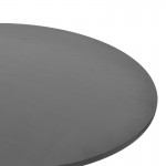 Τραπέζι σαλονιού Radiane pakoworld μασίφ ξύλο ακακίας σε μαύρη απόχρωση Φ80x40εκ c534107