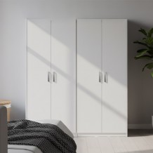 Ντουλάπα τετράφυλλη Lego Ι pakoworld λευκή 160x42x180εκ c534110